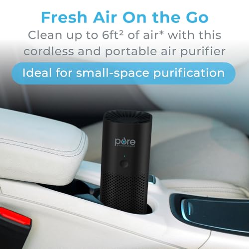Pure Enrichment PureZone Mini Portable Air Purifier Black for Personal Use