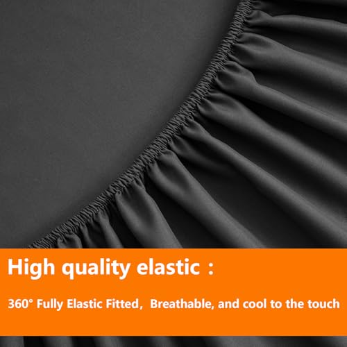TAIMIT Full Size 7-Piece Comforter Set Dark Grey All-Season Bedding in a Bag