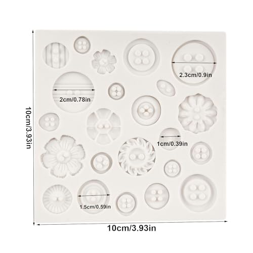 Button Fondant Silicone Mold For Chocolate Candy Cake Decoration Cupcake Topper Gum Paste Polymer Clay