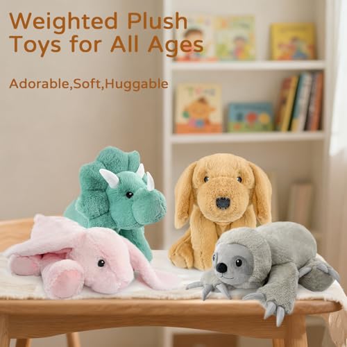 JUSTQUNSEEN Large 22" Weighted Sloth Plush Toy for Kids & Adults - Huggable Gift