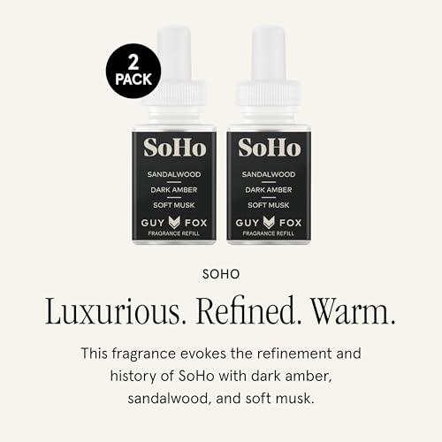 Pura x Guy Fox SoHo Home Diffuser Refill 2-Pack Long-Lasting Aromatherapy