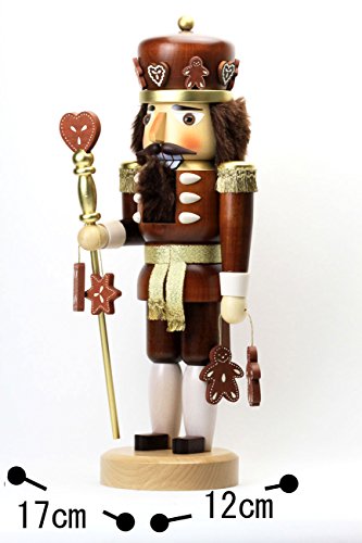 German Christmas Nutcracker Gingerbread King Handcrafted Wooden Decor - 15 Inch