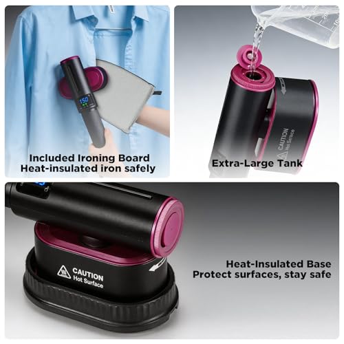 Travel Steamer for Clothes, 2-in-1 Steam Iron & Garment