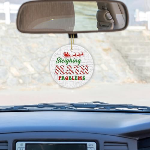 Funny Math Teacher Christmas Ornament Ceramic Gift - 3x3 Inches