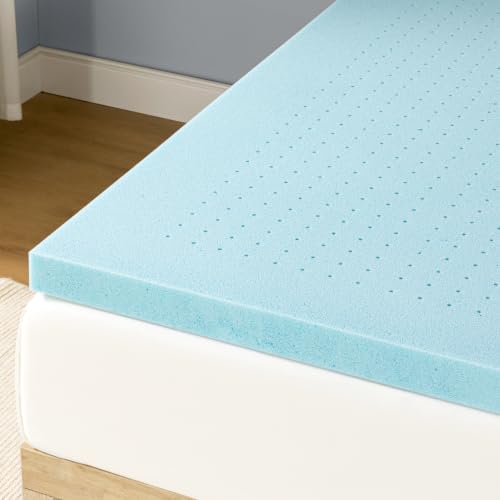 Best Price Mattress 3 Inch Ventilated Memory Foam Topper, Cooling Gel