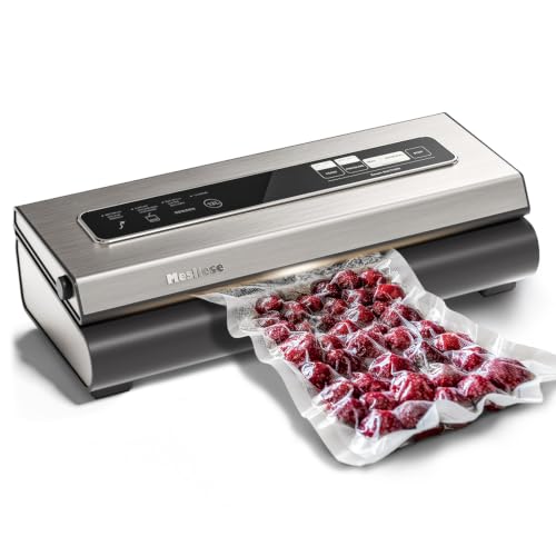 Vacuum Sealer Machine with 90kPa Suction & Accessories - Silver Gray