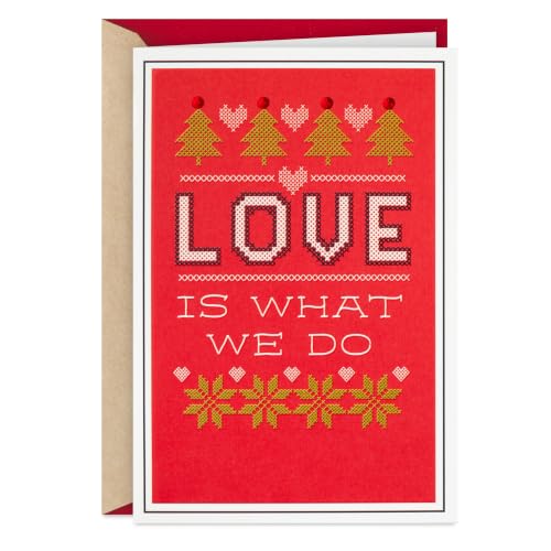 Love Is What We Do Christmas Card with Envelope - Hallmark Romantic Holiday Greeting