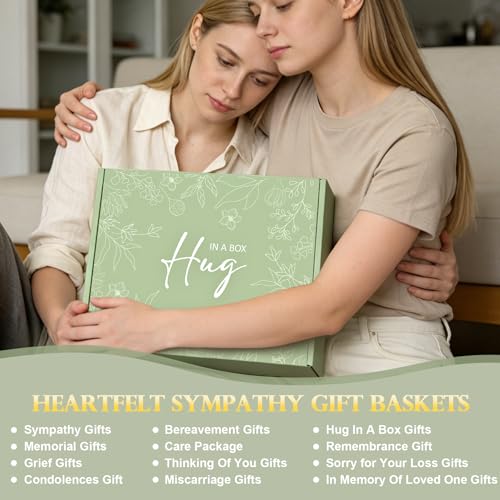 Sympathy Gift Basket for Loss of Loved One - Sage Green Memorial Gift