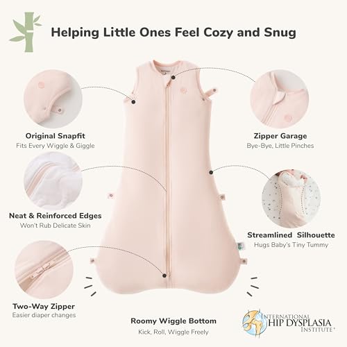 Pink Baby Sleep Sack 0-6 Months 1.5 TOG Wearable Blanket - Momcozy