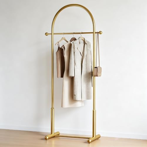 Gold Arch Clothing Rack - Freestanding Metal Garment Rack for Home & Store