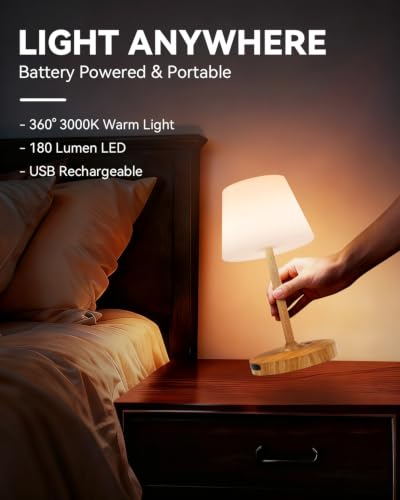 Outdoor Waterproof Shower Lamp with 8000mAh Power Bank - Wood Grain Variation