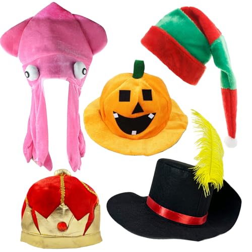Assorted Funny Party Hats Bulk Pack - Novelty Costume Hats for Adults & Teens