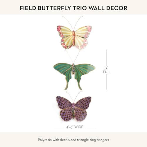Field Butterflies Trio Wall Decor - MacKenzie-Childs Butterfly Wall Art Set