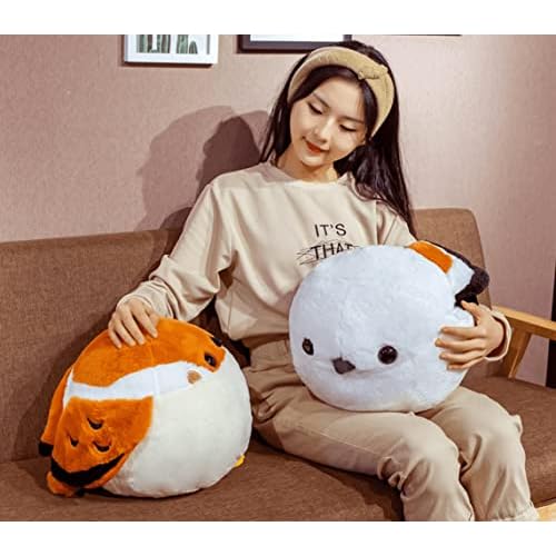 Sparrow Plush Animal, Cute Bird Plush Character, Stuffed Animal Plush Toy, Toy Pillow, Home Decoration, Birthday Gift, Valentine's Day, Christmas (40cm/15.7inch) White