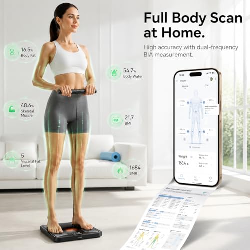 YUHUO 8-Electrode Smart Body Fat Scale with BMI, Muscle & Body Composition