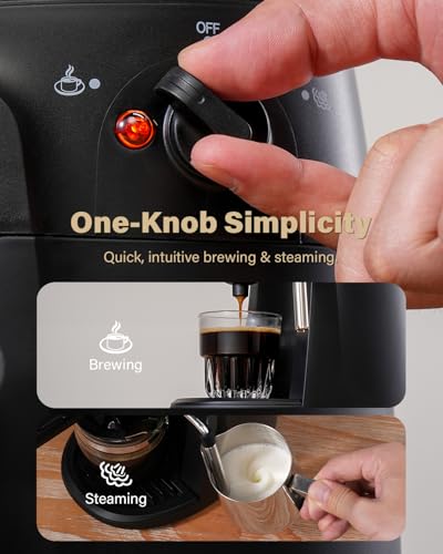 3.5 Bar Espresso Machine with Milk Frother for Cappuccino & Latte