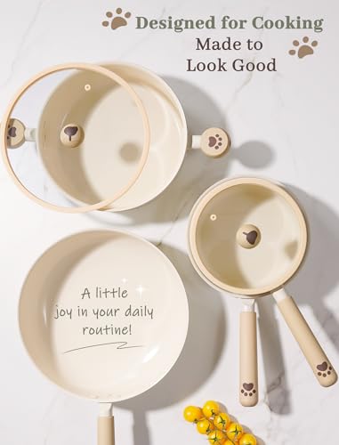 Astercook 18-Piece Non-Stick Ceramic Cookware Set - Healthy, Toxin-Free Pots & Pans