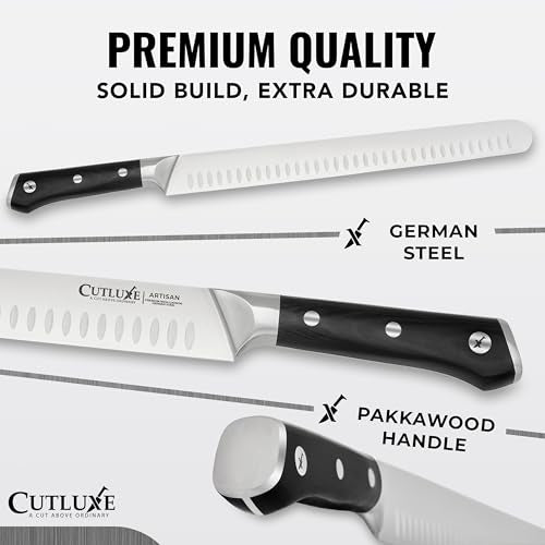 3-Piece Butcher Knife Set - Brisket, Breaking & Boning Knives for Meat Cutting