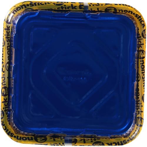 Reynolds Kitchens Aluminum Pans - Durable With Lids | Blue, 8x8 Inch, 3 Count Set