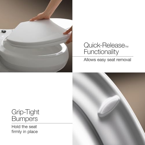 Kohler Cachet Nightlight Round Toilet Seat Soft Close White with ReadyLatch