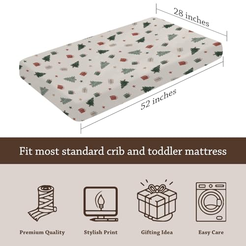 Vintage Christmas Tree Baby Crib Sheet 28x52 - KuphiL10C