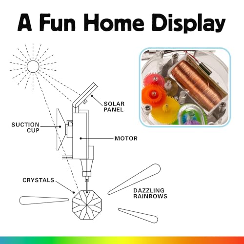 Solar Powered Rainbow Maker - Prism Suncatcher for Windows - Single Rainbow Maker - Home Decor Gift