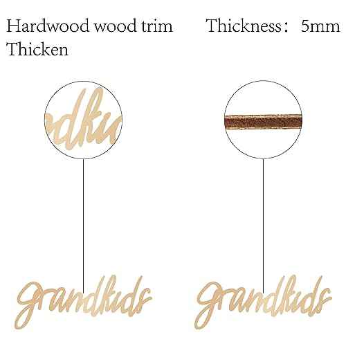 CREATCABIN Grandkids Laser Cut Wood Letter Sign Wall Decor Cutouts Unfinished Wooden Signs Wall Art Basswood Hanging Sculpture Decoration for Painting Crafts DIY Home Bedroom Decor Gift 11.8x4.7Inch