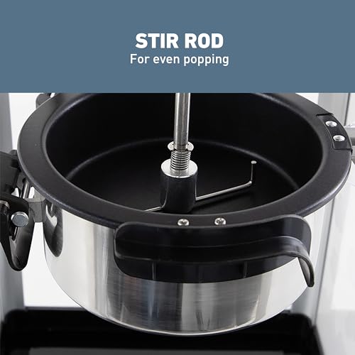West Bend Theater Popcorn Machine 4 Qt. Red Nonstick Kettle for Movie Night