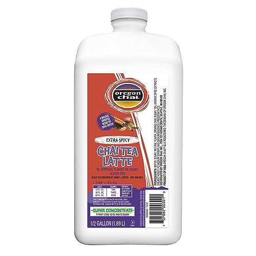 Oregon Chai Extra Spicy Tea Concentrate 64 Fl Oz - Bold, Spicy Chai Latte Base