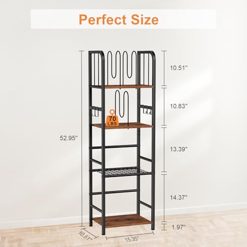 4-Tier Free Standing Towel Rack with Detachable M-Shaped Dividers - Bathroom & Pool Storage Organizer