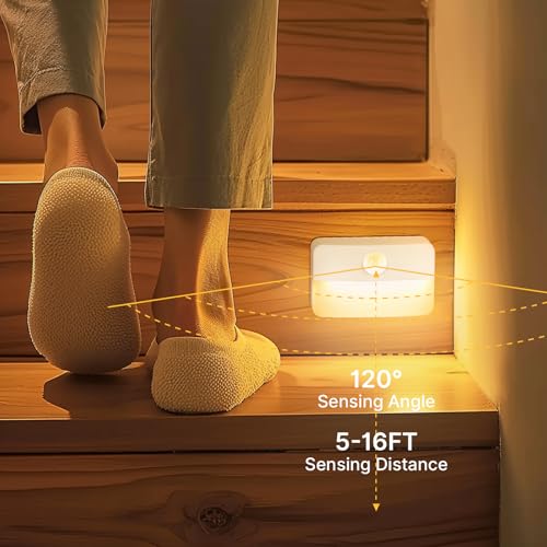 Wireless Motion Sensor Stair Light - Battery Operated Night Lamp for Hallway, Closet & Kitchen