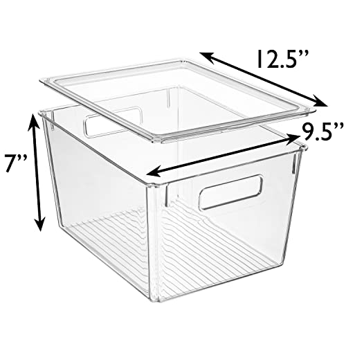 Medium ClearSpace Storage Bin with Lid - 8 Pack XL Household Organizer