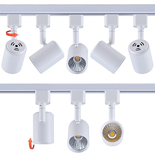 mirrea 6 Pack H Type White LED Track Lighting Heads 6.5W 3000K Warm