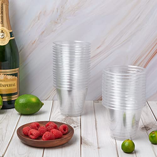 600 Pack 9 oz Clear Plastic Cups Disposable Reusable Tumblers for Party - Variation of 600 / 600pack-9oz