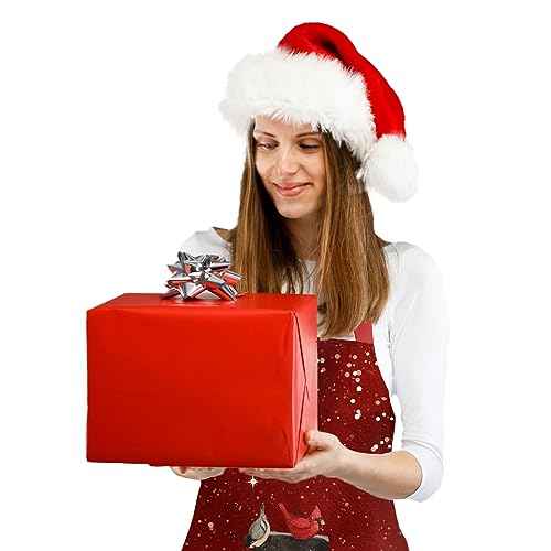 BOHARERS Christmas Apron for Women Adjustable Bib Kitchen Aprons, Snowman Holiday Apron for Party,Christmas Decorations