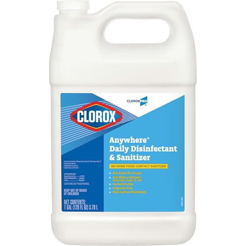 CloroxPro Daily Disinfectant Food Surface Sanitizer Refill 128 Fl Oz - No Rinse, Kills Viruses & Bacteria