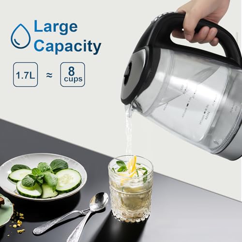 Electric Kettle with 6 Temperature Presets for Tea and Coffee - Fast Boil & Safety Design