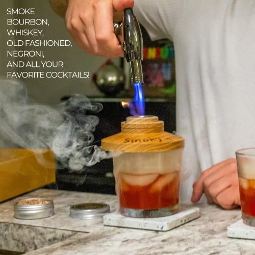 Whiskey Bourbon Cocktail Smoker Kit with Oak Wood & Gift Box - Original (Not Engraved)