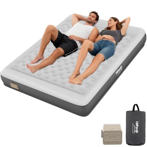 HiiPeak Queen Air Mattress with Built-in Wireless Pump 74.8x59x8.66 Inch, TPU Sleep Bed