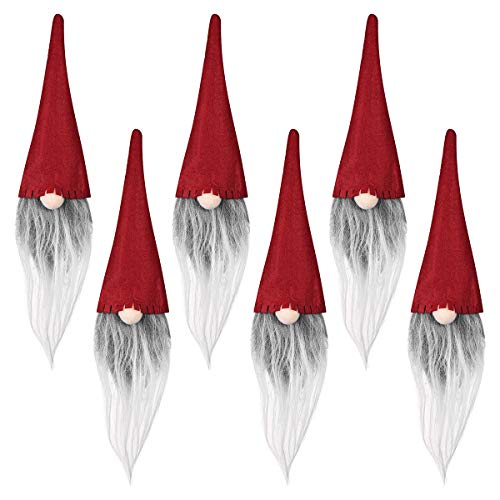 Christmas Gnome Wine Bottle Toppers - Set of 6 Festive Holiday Decorations