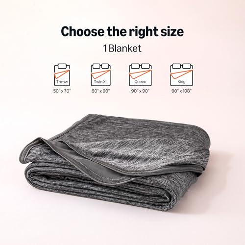 Reversible Cooling Blanket for Hot Sleepers - Queen Dark Gray
