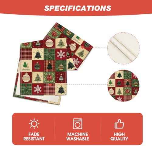 Artoid Mode Xmas Tree Gift Party Atmosphere 210 GSM Christmas Table Runner, Winter Kitchen Dining Table Decoration for Home Party Decor 13x72 Inch