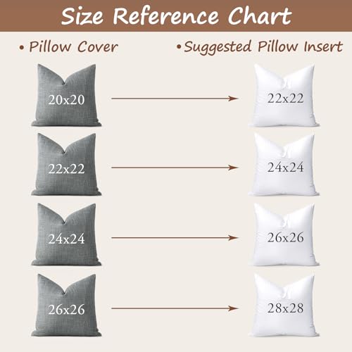 Artscope White 24x24 Inch Synthetic Down Pillow Insert Set of 2 - Fluffy Cloud Feel