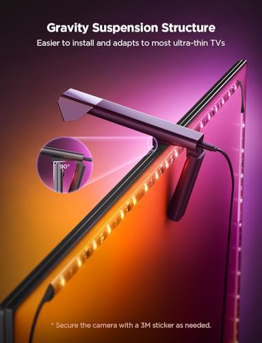 7.8ft LED TV Backlight Strip for 40-50 Inch Screens - Smart RGBICW Lights with Sync