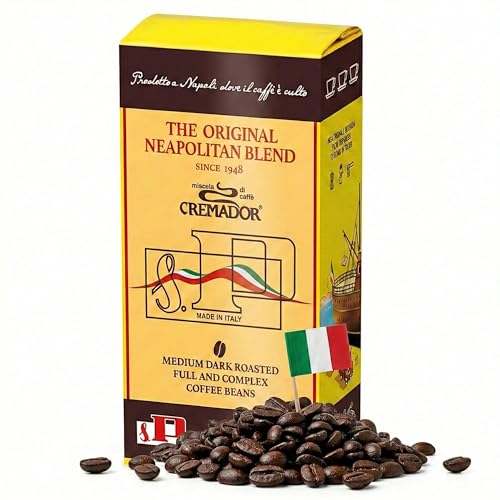 Passalacqua Cremador Whole Bean Coffee 70% Arabica 1kg - Medium/Dark Roast - Pack of 1