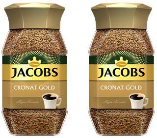 Jacobs Cronat Gold Instant Coffee 200g / 7.05oz Pack of 2 – Premium German Roast