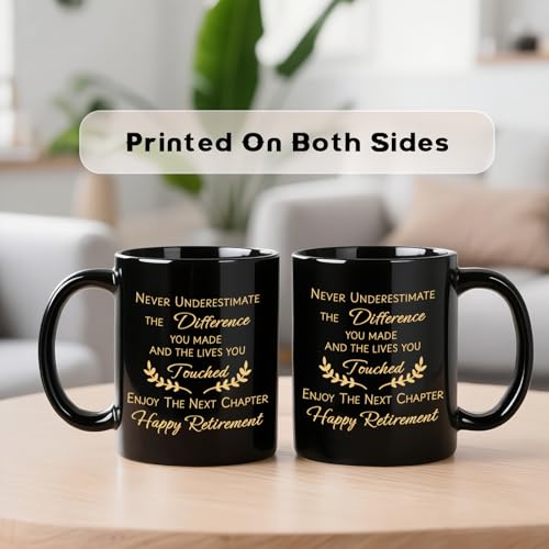 Black Retirement Mug for Men & Women 2026 - Happy Retirement Gift
