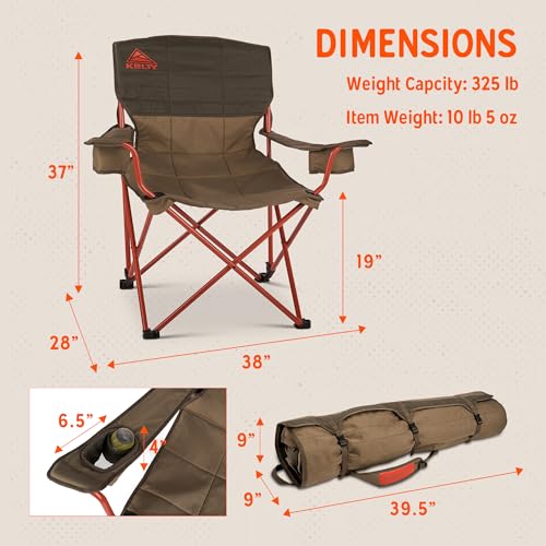 Kelty Deluxe Reclining Lounge Chair Bungee Cord Beluga - Portable Outdoor Chair