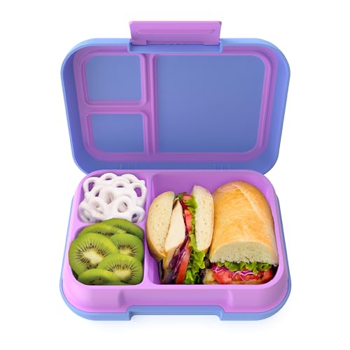 Bentgo Pop Leak-Proof 3-4 Compartment Bento Lunch Box - Periwinkle/Pink