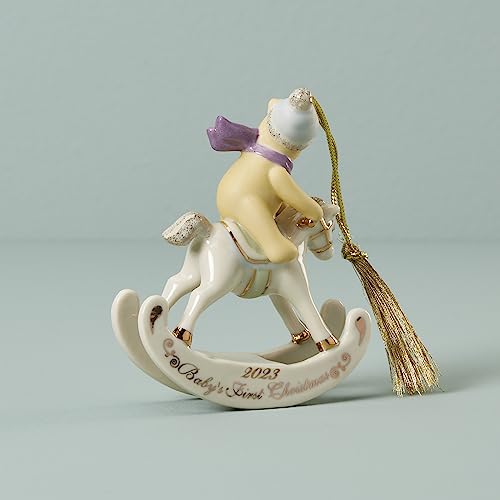 Baby's 1st Christmas Ornament Winnie The Pooh Porcelain Holiday Decor — Lenox 2023